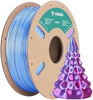 PLA Filament 1,75 mm Silk, ENISINA Filament PLA Shiny Silky Shine do drukarek 3D, Precisão Dimensional +/- 0,03 mm, 200 g (czarny i różowoczerwony)
