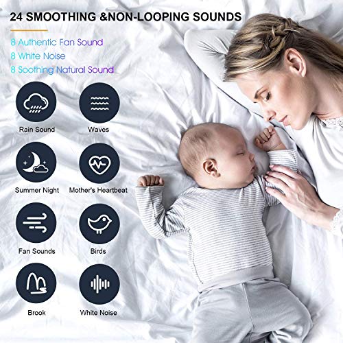NURSAL White Noise Sound Sleep Machine with 24 Relaxing Nature Sounds for Baby & Adults, Home, Office, Travel with No Looping Sound, Auto-Off Timer & Memory Function - Thumbnail 4