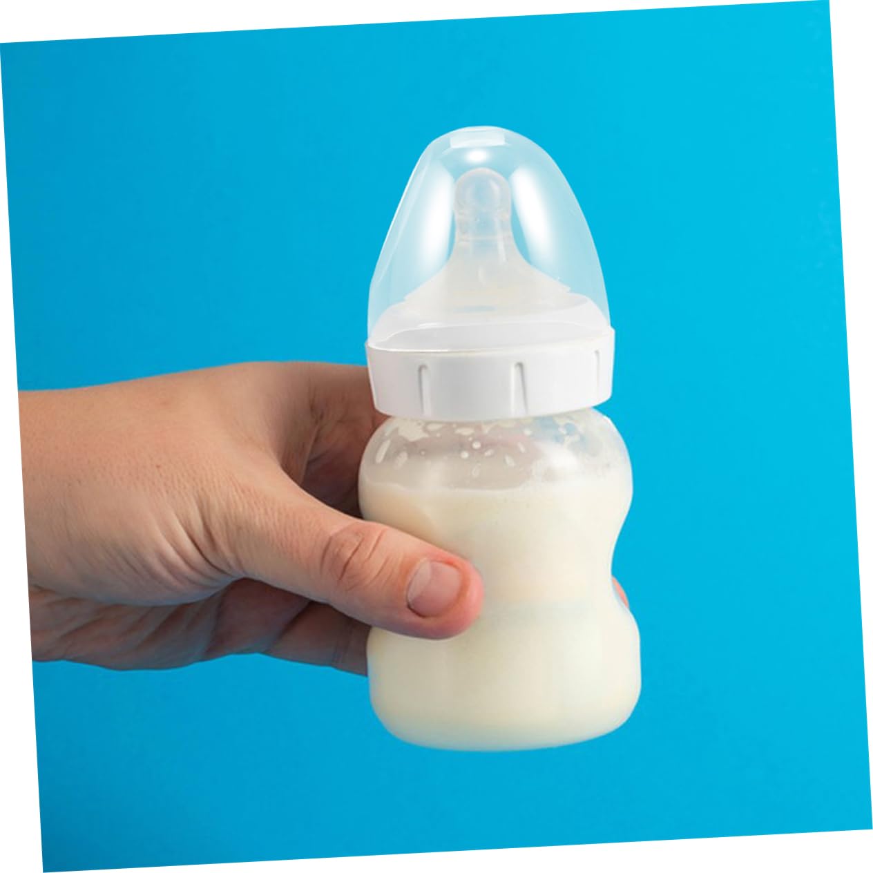 TOYANDONA 4Piezas Biberón Reutilizables Accesorios para Biberones de Cuello Tapa Antipolvo y Tapa Repuesto para Alimentación Infantil Compatibles con Contenedores