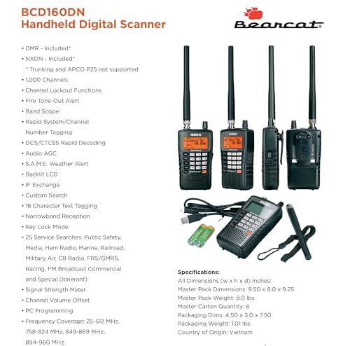 Uniden BCD160DN Handheld Digital Scanner thumb #6