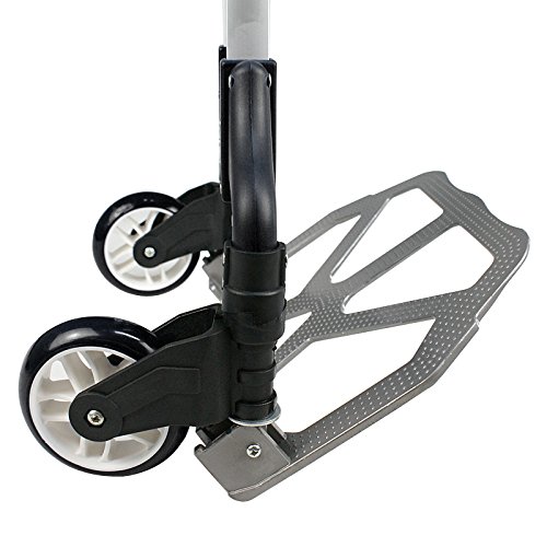 Smartxchoices Folding Hand Truck, Dolly Cart With Wheels & Telescoping Handle, Bungee Cord, Portable Aluminum Luggage Cart, Personal Trolley For Indoor Outdoor Travel Shopping Moving, 176 Lb Capacity #TOP6