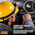 SLONIK Headlamp Rechargeable - 1000 Lumen LED USB Rechargeable Headlight - IPX4 Waterproof Head Lamp with Bright 60 ft Flashlight Beam - Hiking & Outdoor Camping Gear, Black - LED Headlamp - Image 5
