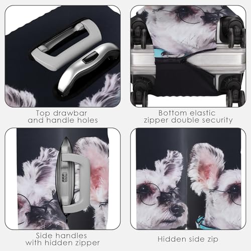 Luggage Covers for Suitcase Tsa Approved, Travel Suitcase Cover Protector Fits 29-32 Inch Luggage, Washable Baggage Covers (XL, Eyes Dog)3