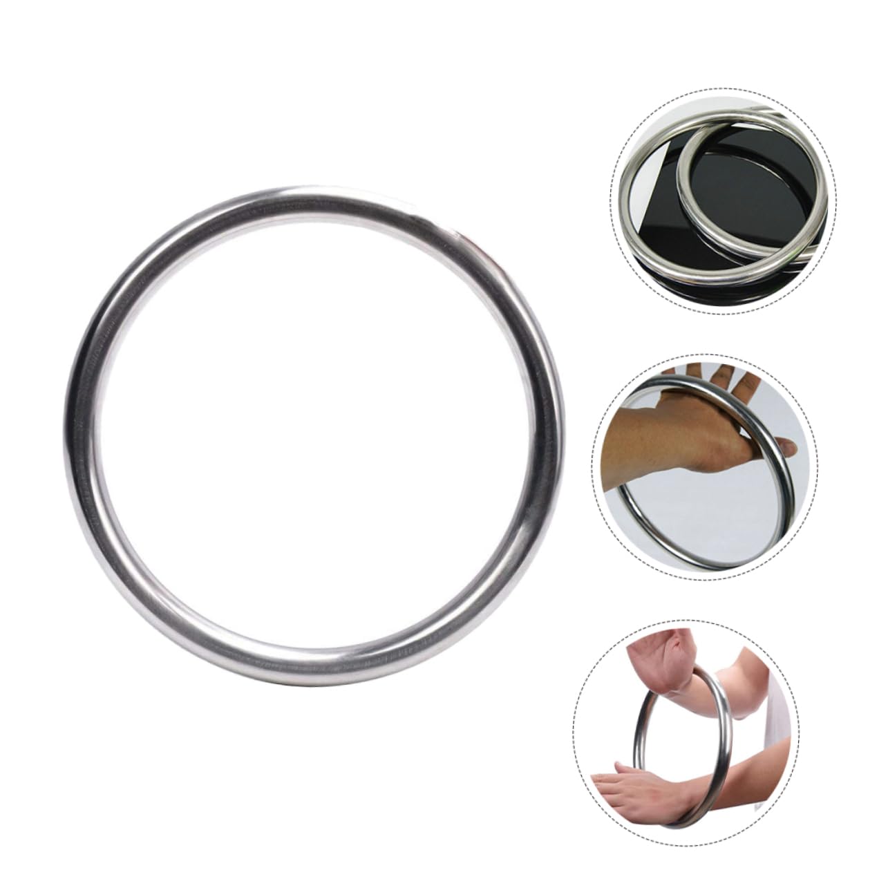 SUPVOX 2 Piezas Anillo de Acero Inoxidable Wing Chun Circulo de Entrenamiento Kung-fu