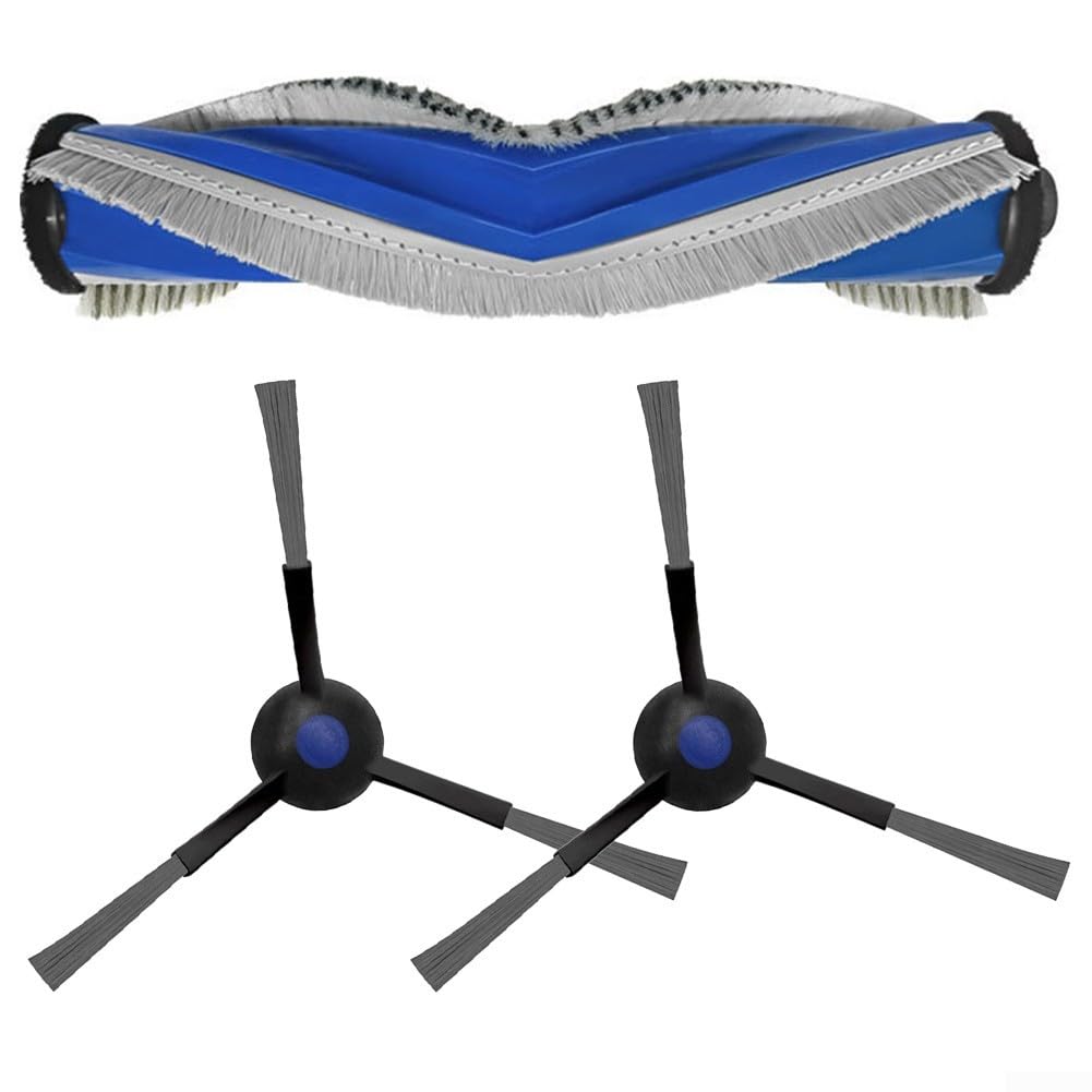 Main Brush and Side Brush Replacement Kit for DEEBOT N20/N20 Plus/N20 Pro Plus Robot Vacuum Cleaner, Nylon and Plastic Parts for Effective Edge and Corner Cleaning in Home Floors