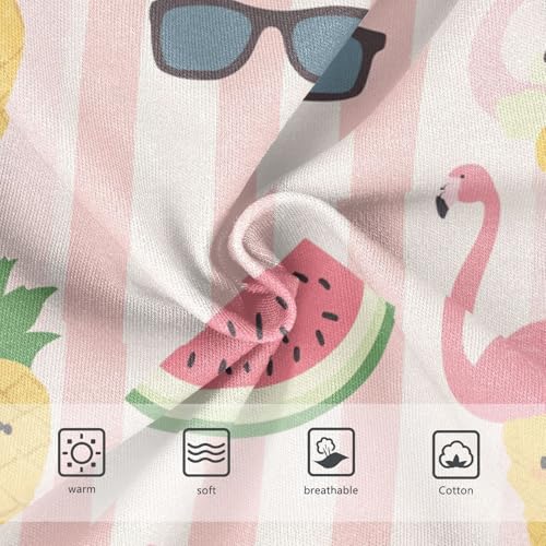 Wusikd Ice Cream Watermelon Girls' Underwear Cotton Pink Stripe Girls Briefs Soft Toddler Underwear 2T3