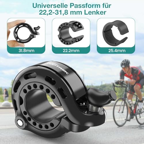 toptrek Fahrradklingel Mountainbike, Innovative Aluminiumlegierung Klingel Fahrrad, 2024 Aufrüstung 110dB Fahrrad Klingel Laut… – Ansicht 6