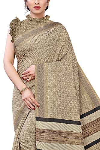 Image of MIRCHI FASHION Women's Art Silk Printed Saree with Blouse Piece
