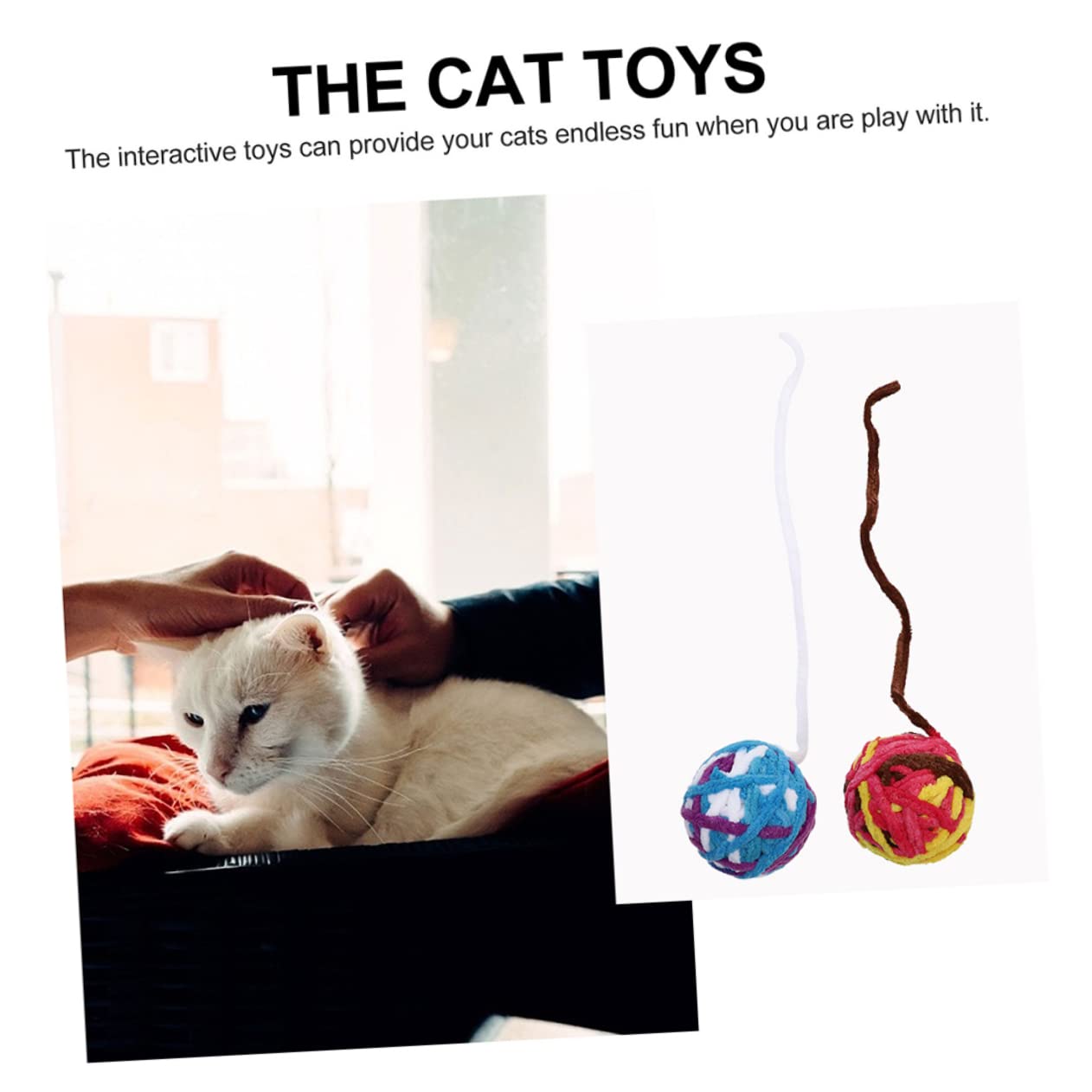 Beaupretty 10pièces Jouets Pelote pour Chats avec Cloches Jouets Interactifs De Mâcher pour Chats Et Chatons pour Éveiller Et Amuser Vos Animaux De Compagnie