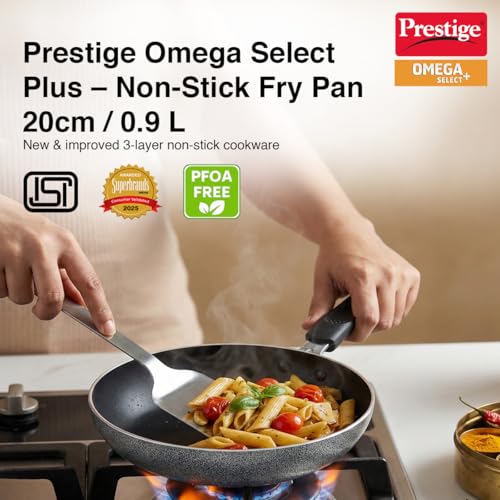 Image of Prestige Omega Select Plus 20cm Non-Stick Fry Pan|Gas & Induction Base|Scratch & Abrasion Resistant|1 Year Warranty
