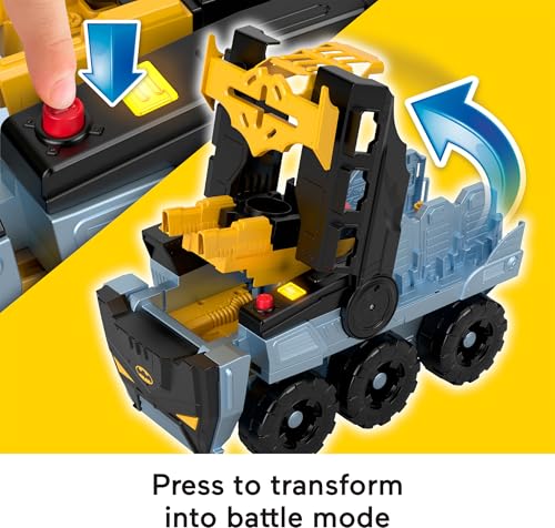 fisher-price imaginext dc super friends batman toy transforming bat-tank with lights sounds amp figure for pretend play kids ages 3 years
