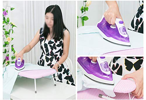 ASSE da Stiro da Scrivania, Pieghevole Facile da Riporre Guardaroba Negozio di Abbigliamento Ripostiglio Strumenti da Stiro con Maniche Calde - Image 7