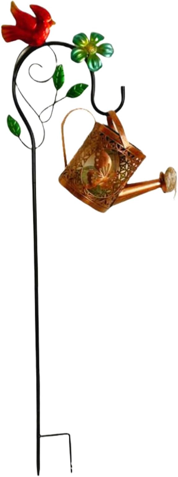 Generic Solar Lights Outdoor, Watering Can Garden Lamp, Decorative Metal Solar Light Fixture, Hanging Led Pathway Accent with Bracket, for Courtyard, Patio, Lawn, Yard, Outside, Ambiance