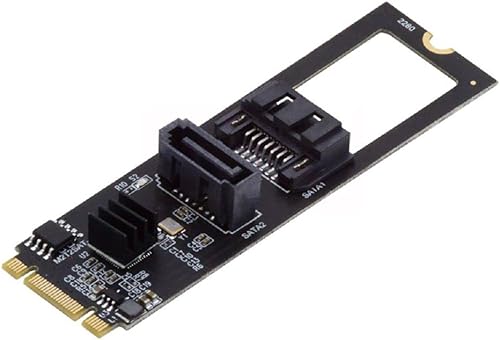 Cablecc PCI Express NGFF Key B+M a SATA 3.0 6Gbps Puertos Dual Puertos Vertical Horizontal Adaptador Convertidor Disco Duro Tarjeta de Extensión