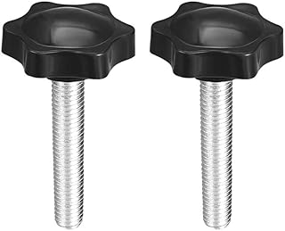 Tool parts Clamping Screw Knob 38mm Dia Plum Hex Shaped Grips Knob M8 x 40mm Thread - 2pcs