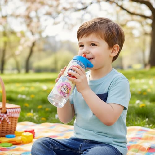 Image of Gluman Water Bottle for Kids | Disney Paw Patrol Ninos 700 ml SipperBottle with Flip-Top Closure | Kids Sipper School Water Bottle | Picnic Bottle | Food Grade | School Bottle for Boys | Leakproof