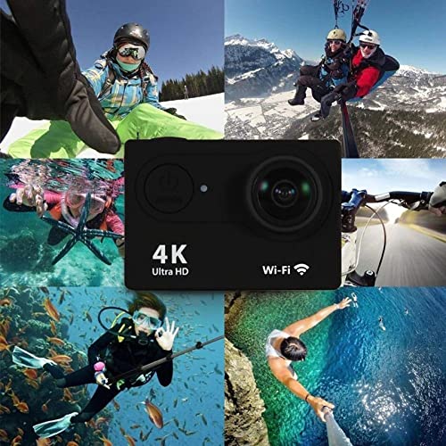 Image of Drumstone 𝟏𝟓 𝐘𝐞𝐚𝐫𝐬 𝐆𝐮𝐚𝐫𝐚𝐧𝐭𝐞𝐞 Waterproof 4K Action Camera with WiFi, 170 Wide Angle Lens, 16MP Sensor, Ultra HD Sport Camera for Biking, Diving, Hiking, Travel, Helmet & Underwater Use