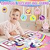 Dromlag Unicornio Juguetes Niña 1 Año, Alfombra Musical 3 En 1 con 6 Instrumentos Juguetes Regalo 1 2 Niña Años, Juegos Juguetes Montessori Educativos Sensoriales Bebe 1 Año Piano Infantil #2