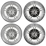 DaisyInner 100 Pcs Disposable Car Tire Covers Plastic Waterproof Tire Wheel Protector for Car Truck SUV Trailer Camper Universal Covering