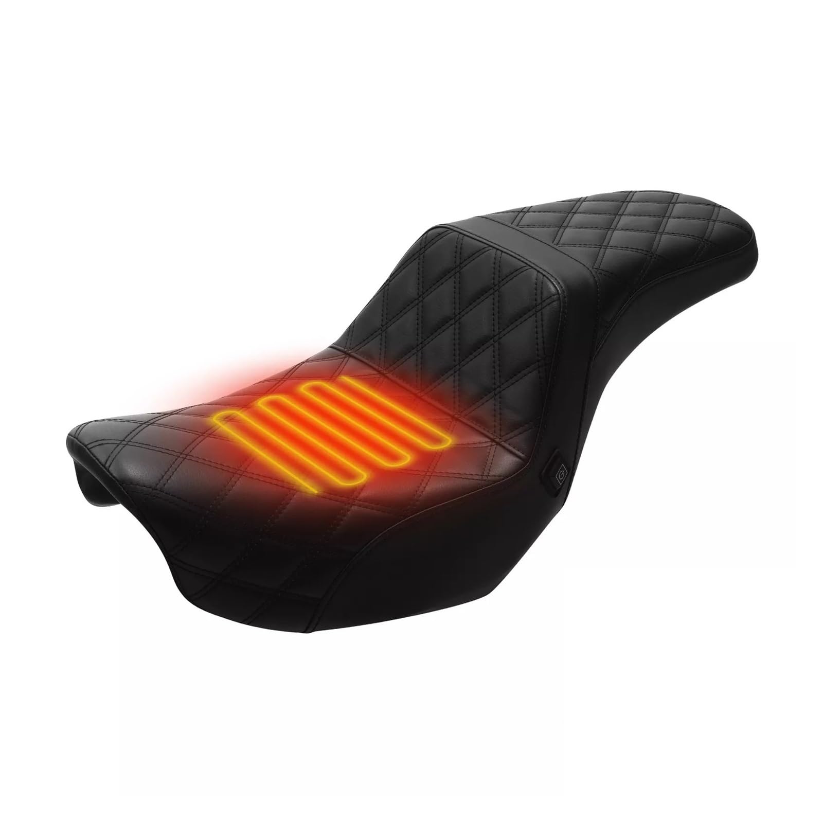 Motociclo Sedile Passeggero Accessori per moto Sella conducente passeggero riscaldata per uso urbano. Per Dyna Super Glide Low Rider 2006-2017 S11-03-BK-H(A)