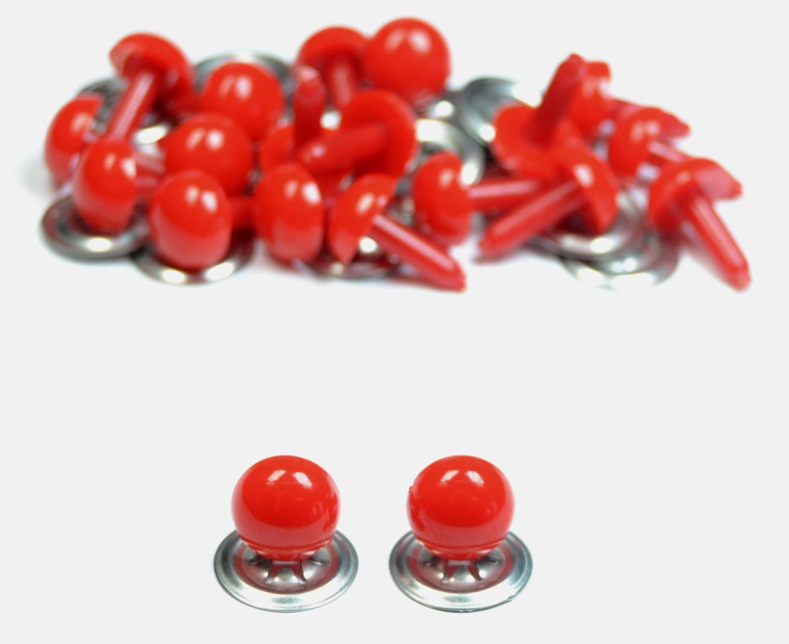 celloexpress 12mm Solid Red Safety Eyes with Metal Backs for Teddy Bear/Animal Soft Toy Making - Pack of 50 works