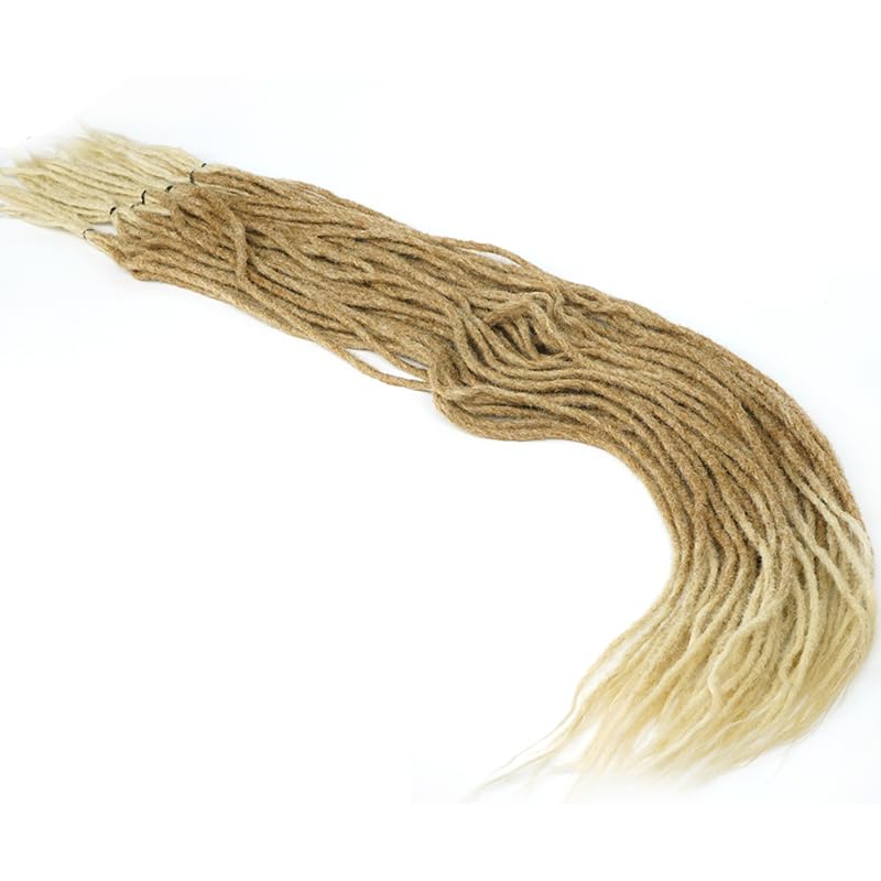 Supernova Hair 7 Packs Dreadlocks Extensions Ombre Blonde MT27/613# 22 Inch 6 Strands/Pack Handmade Dreadlock Crochet Hair Synthetic Fiber Hair Locs Crochet Hair for Women (22inch,7 Packs)