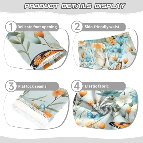 Kids High Waist Spring Flower Butterfly Leggings for Toddler Girls 4T 202b30943