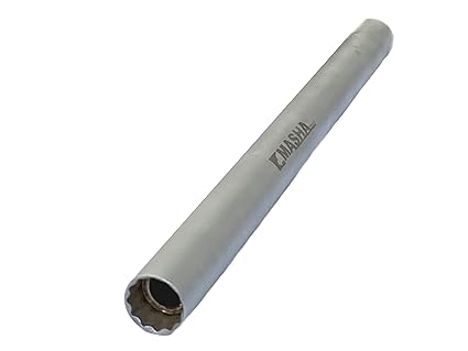 MASHA TOOLS-3/8 Inch Driver Magnetic Thin Wall 16 mm Spark Plug Socket 12PT (10 Inch Extra Long)