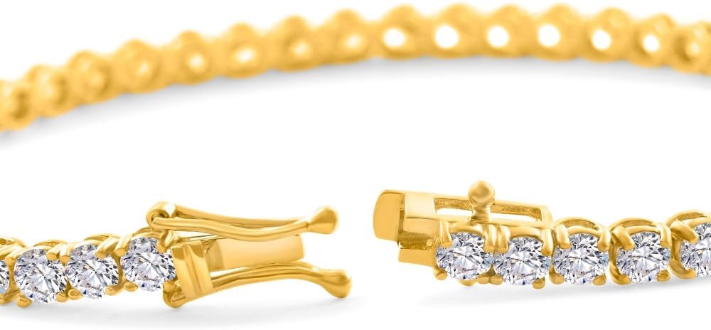 Pompeii 8.00Ct Diamond Tennis Bracelet 14k Gold Lab Grown 7" (G/H,VS1-VS2)