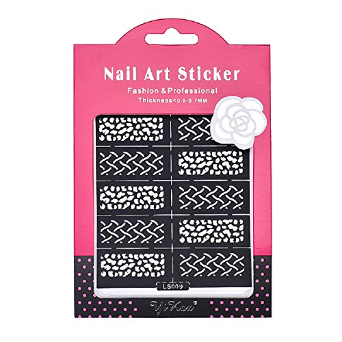Ularmo Cute Reusable Stamping Tool Nail Art Template Stickers Stamp Stencil Guide Tips (B)