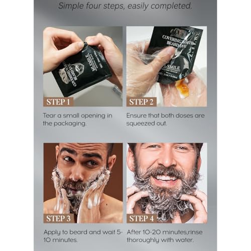 Tinte para Barba y Cabello Yibay Dark Brown Pack x10 miniatura 5