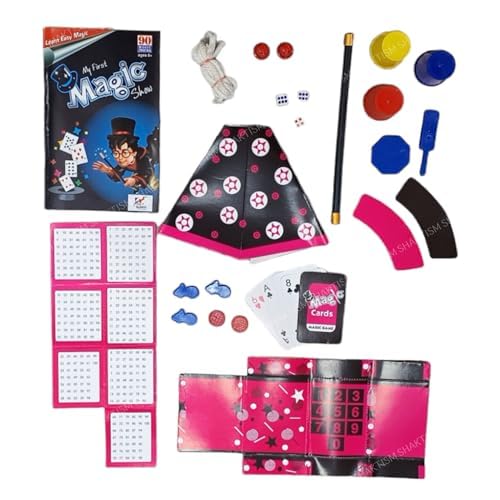 Image of SHAKTISM Magic Show Game Box Kids With 90 Tricks, Magic Kit Games For Kids For Age 5 And Up Children's Day Gift, Prank Gadgets Magic Table Birthday Gifts For Boys And Girls (Magic Tric 90), Multicolor