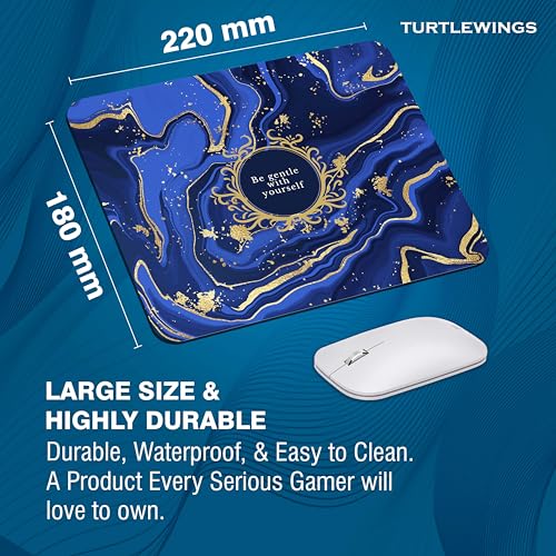 Image of TURTLEWINGS | Mousepad | Inspirational Quote Mousepad - 22x18 cm, 3mm Thick | Abstract Design Non-Slip Rubber Base | Office, Study & Gaming Use | Premium Smooth Surface 14