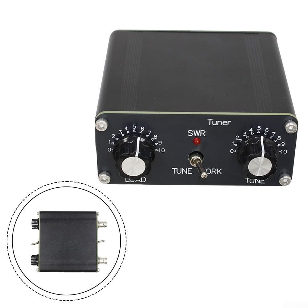 QRP - Sintonizzatore per antenna manuale da 328 MHz con potenza nominale di 5 W, compatibile con vari alimentatori coassiali per radio HAM