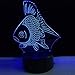Produktbild Weihnachtsgeschenk 3D Nachtlicht Goldfisch Bunte Fernbedienung Touch Led Beleuchtung Kreative Nachttischlampe, Möbel Dekoration Kinder Geburtstagsgeschenk