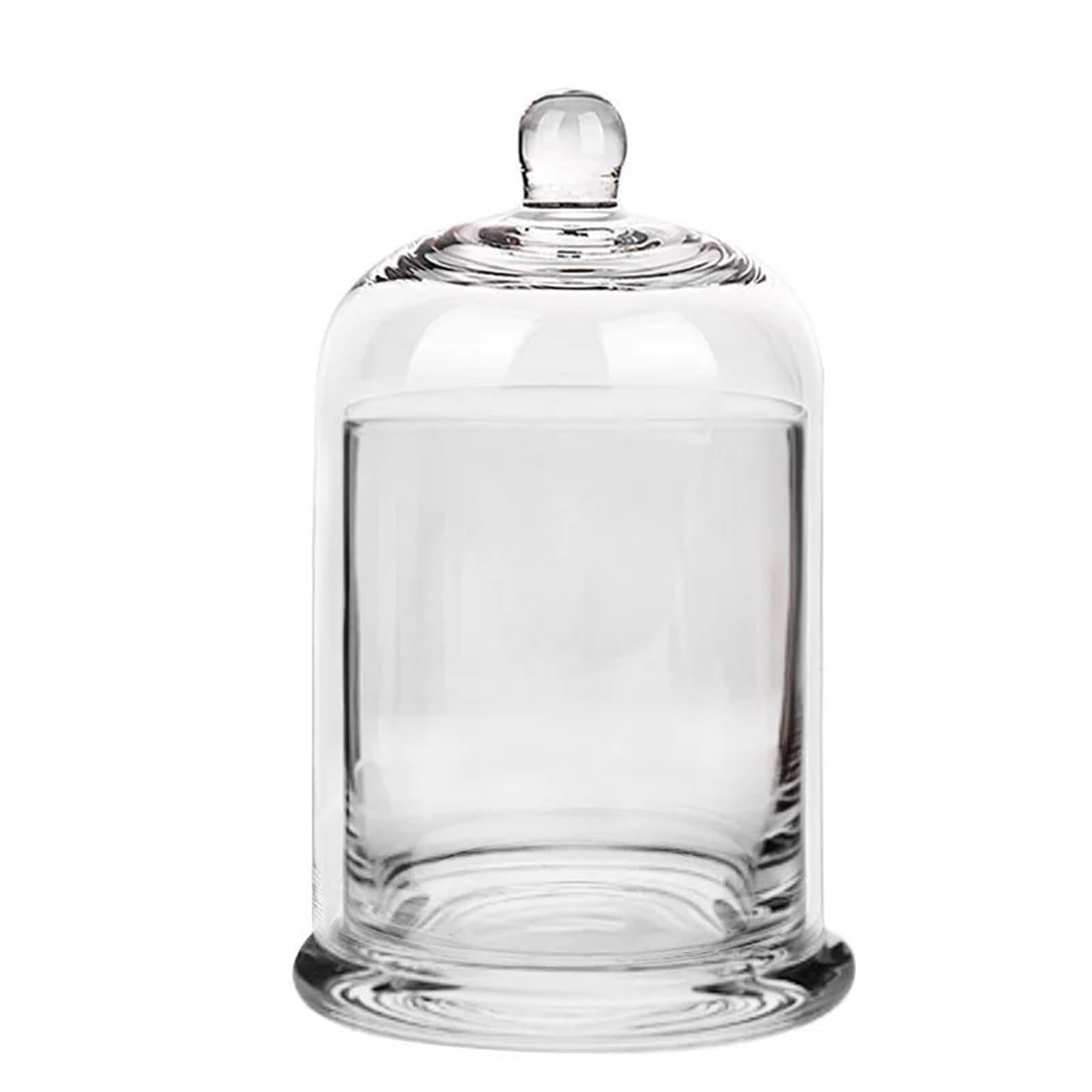 WYQXTY Clear Glass Cloche Display Glass Cloche Dome Multicolor Bell Jar With Lid Aromatherapy Cover Home Display(Transparent color)
