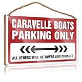  Panneau mural en bois de salle de bain Caravelle Bateaux Parking Only Panneau en bois Panneau suspendu Panneau de maison Signes Décoration murale (taille : 15 x 28 cm)
