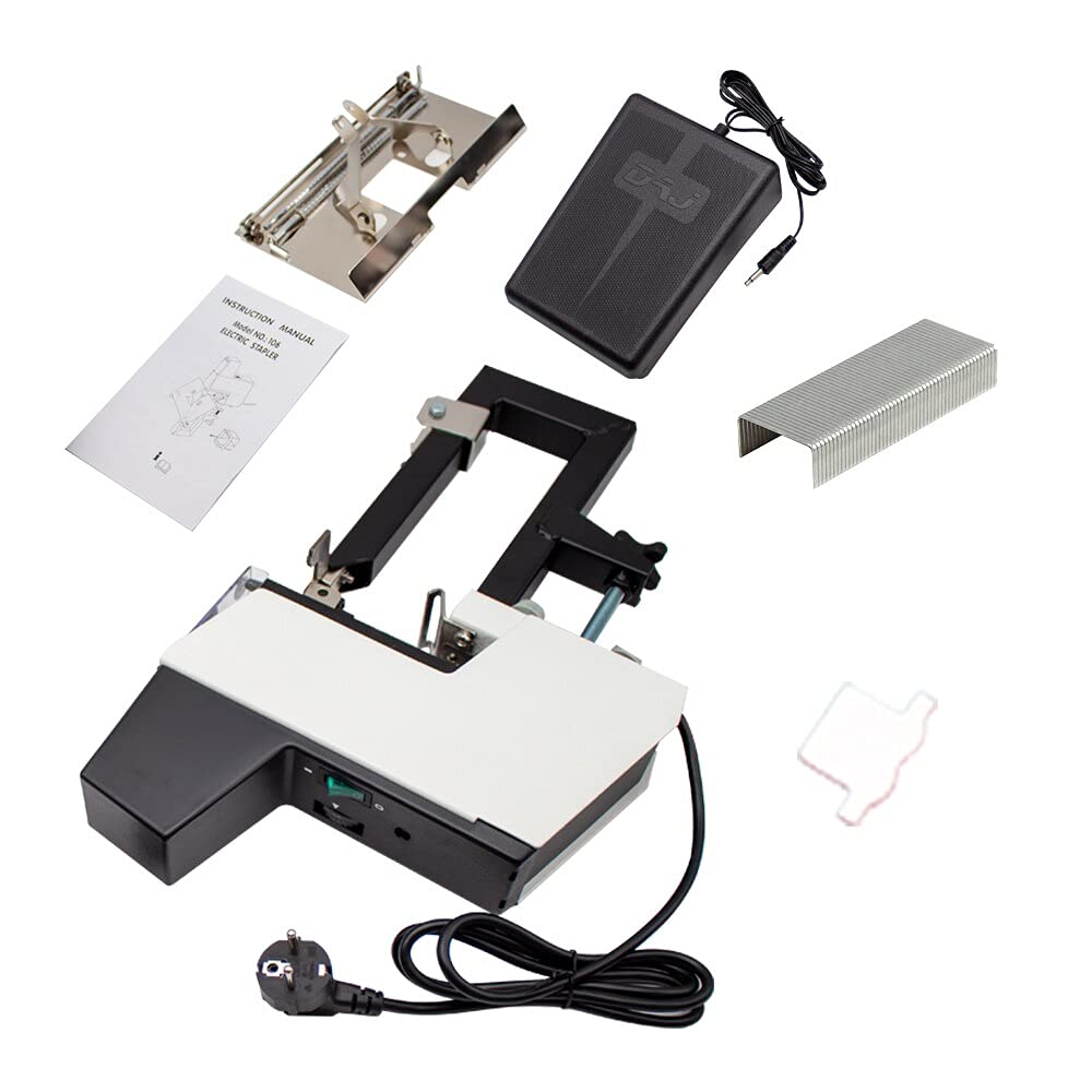 Toplionace 106 Elektrische Auto Schnellhefter Binder Maschine 2-50 Blatt Hochleistungs Elektro Flach und Sattelhefter (Einzelkopf)