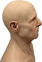 Vista 3 de Dan&Dre Disfraz de anciano de látex para Halloween, disfraz de Halloween para mascarada, casco realista, talla única