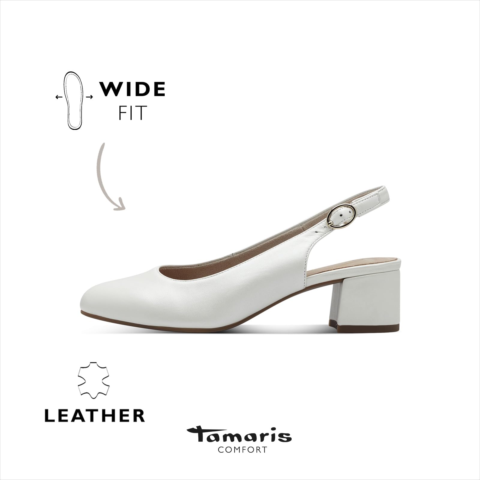 Tamaris Comfort Escarpins Slingback Femme Cuir élégants