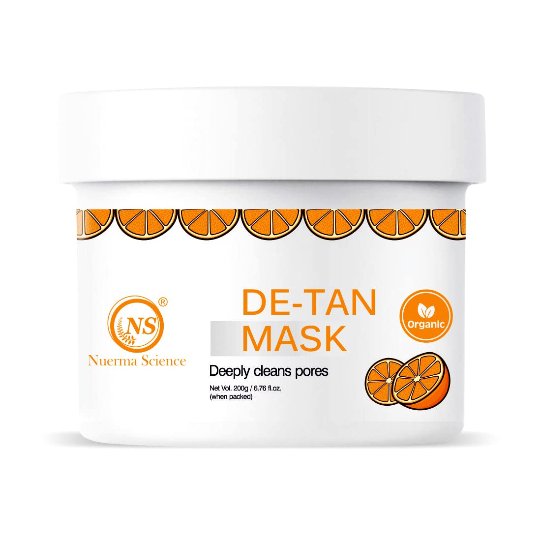 Nuerma Science De Tan Face Mask (Pack) Cream For Tan Removal & Instant Visible Whitening Results (200 ml)