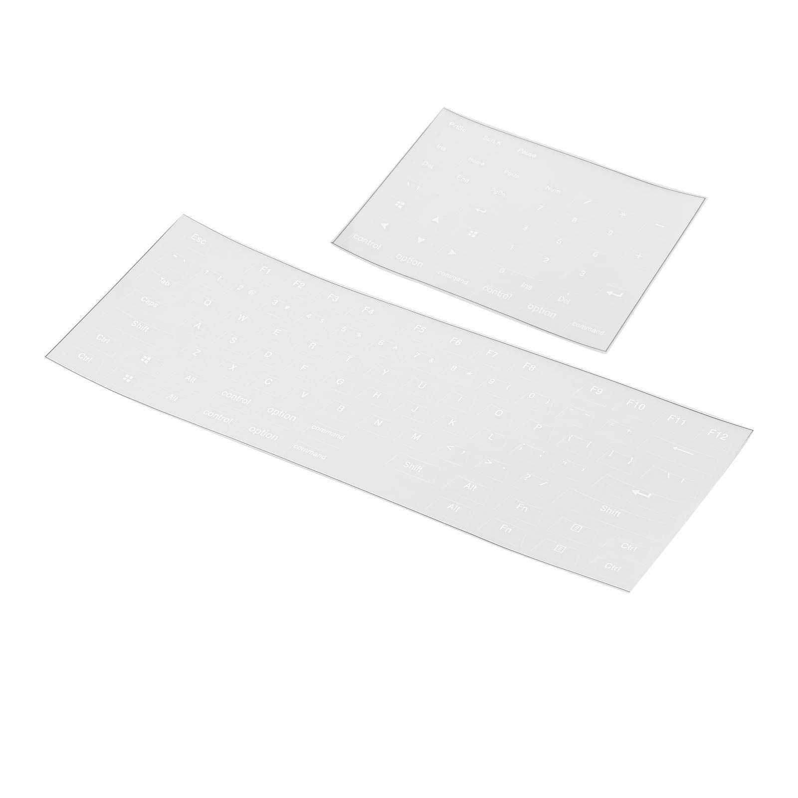 Stickers clavier polices latérales keycaps mécaniques transparent blanc clair - 8