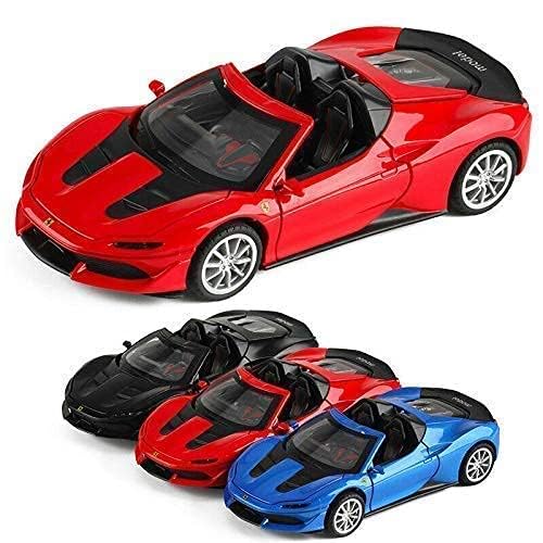 Image of Exclusive Alloy Metal Pull Back Die-cast Car 1:32 Feerrari J50 Diecast Metal Pullback Toy car with Openable Doors & Light, Music Boys Gifts for Kids,Toy(Colors as Per Stock)