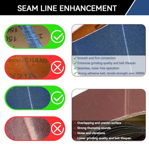 3x21 inch sanding belts 30 pcs 3 grit 10 each of 80 120 150 grits heavy duty belt sander zirconia belt sander paper for wood metal stainless steel automotive and furniture