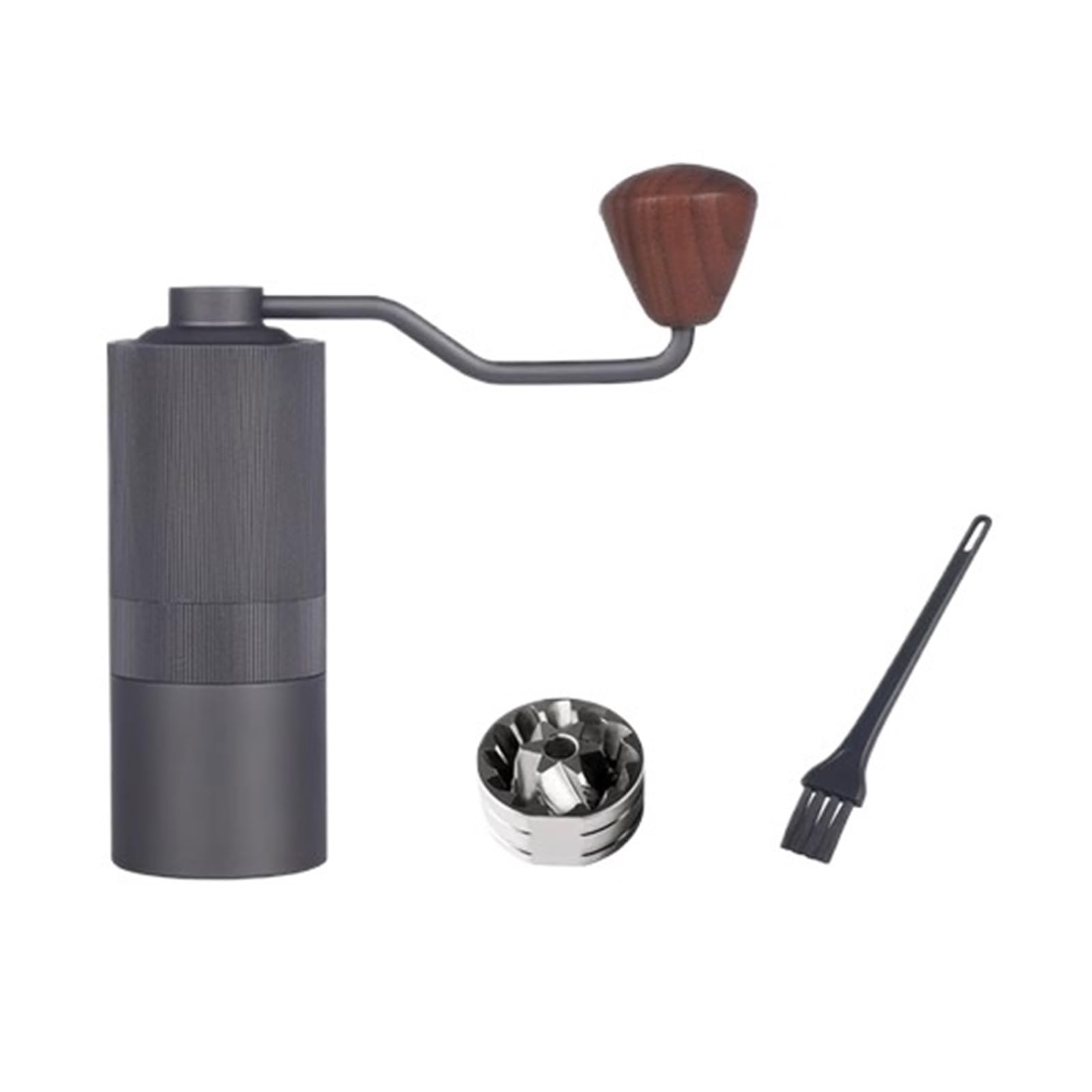 Compatibile con il macinacaffè manuale portatile in acciaio inossidabile 6 nuclei for macinazione a mano Accessori for smerigliatrici for utensili(Gray 6 Core)