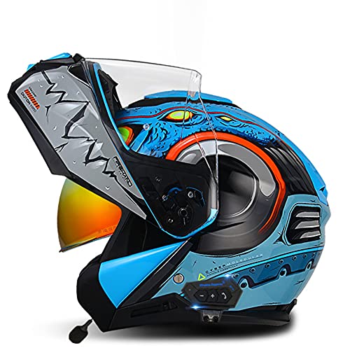 Casque moto ouvert Bluetooth et modulable double visière confortable