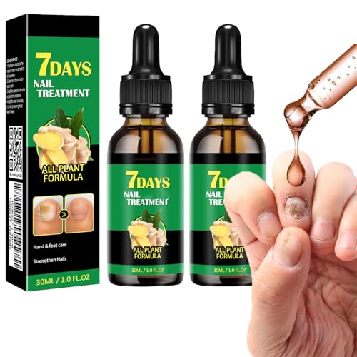 Ginger Nail Treatment Nail Support Nail Care 7days Nail Treatment Ginger Nail Growth Serum Ginger Cuticle Care Oil for Nails Cuticle Serum for Nails (2Pcs 1 Fl.oz(pack of 1))