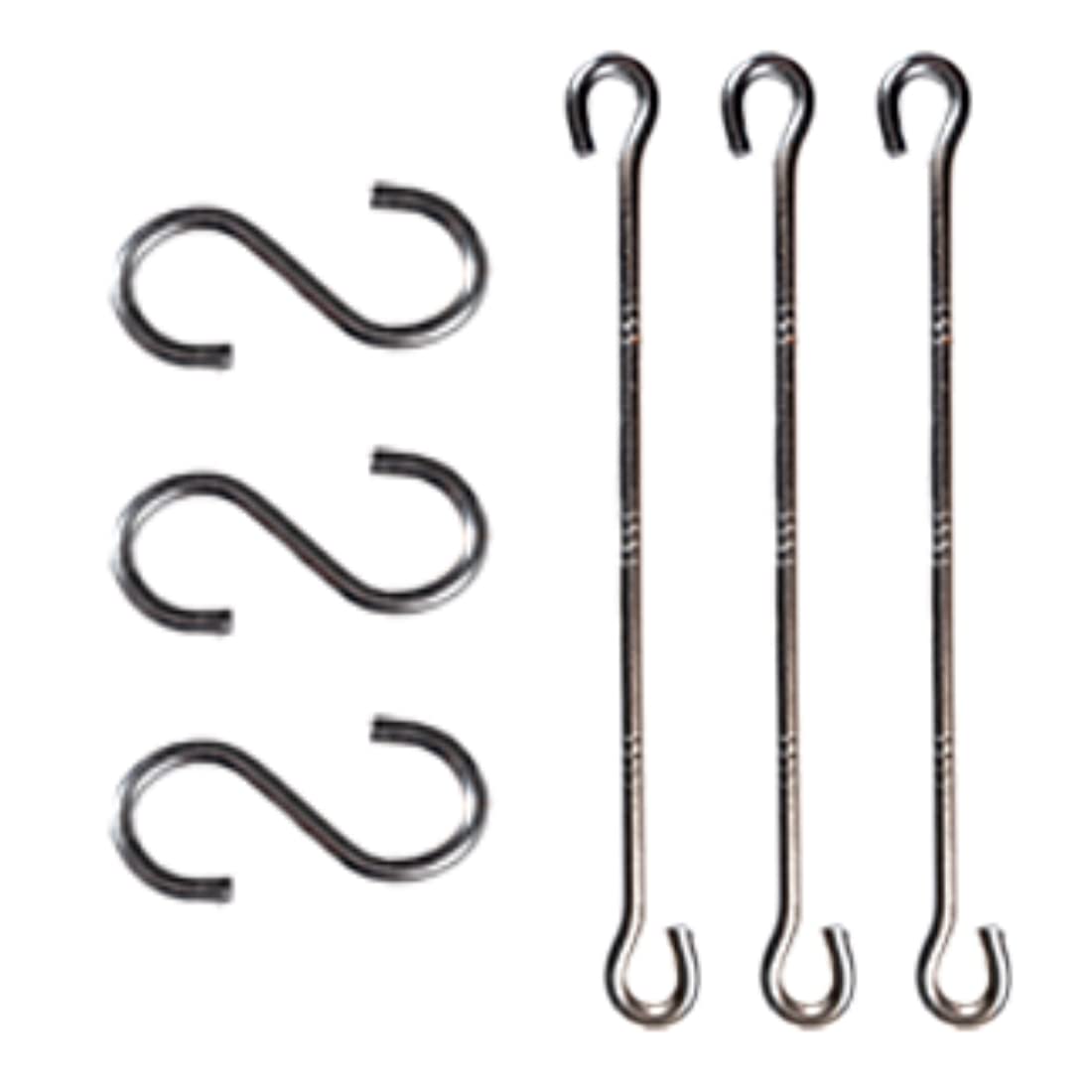 Patiofy Strong & Sturdy Swing Hanging Accessories Kit for Swing Chair & Hammock/Stainless Steel Swing Accessories Set/ 360' Rotating Swing Accessories to Hang Hold up to 200 Kgs (3 S Hook & 3 Rod)