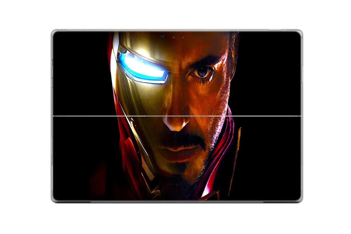 GADGETS WRAP Printed Vinyl Top Only Skin Sticker Decal for Microsoft Surface Pro 3 - Iron Man and Tony Stark face Lock, (SurPro3-1884)
