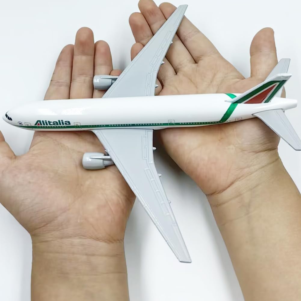Modello aereo per 777 Alitalia lega 1/400 scala Diecast modello di aereo in metallo modelli in miniatura con supporto per display collezione regalo Natale modelli in miniatura